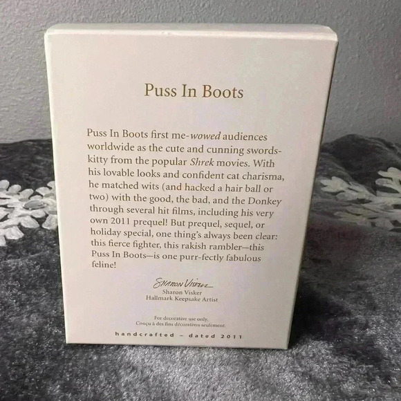 Hallmark Keepsake NIB 2011 Puss in Boots Christmas Ornament from Shrek Movie - Picture 10 of 10